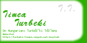 timea turbeki business card
